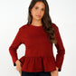 Festive Grace Longsleeve Top - Cranberry