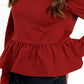 Festive Grace Longsleeve Top - Cranberry