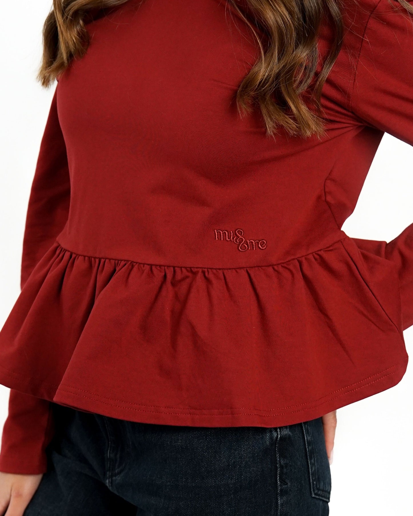 Festive Grace Longsleeve Top - Cranberry